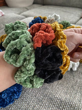 Load image into Gallery viewer, Crochet Velvet Scrunchie (Ready to Ship)
