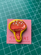 Load image into Gallery viewer, Mushroom Clay Pin
